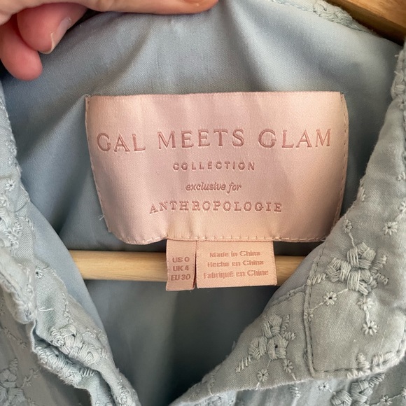 Gal meets glam for Anthropologie | Judith eyelet tie sleeves blue midi dress 🌸 - Picture 4 of 11